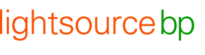 Lightsource bp logo in orange rounded text with bp in green