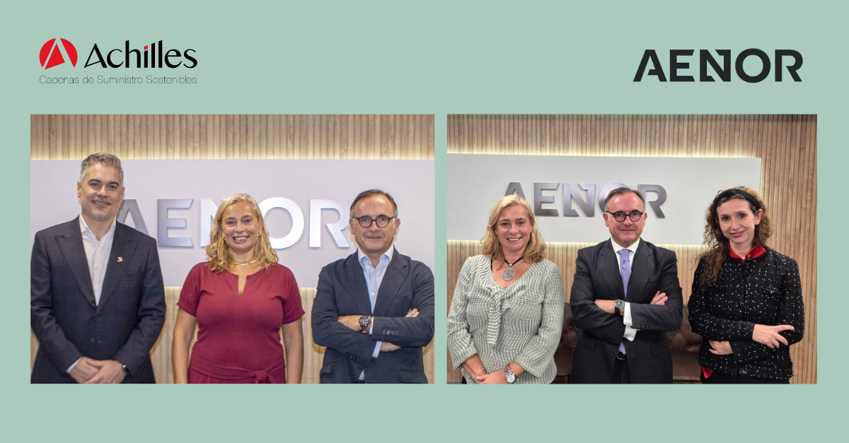 Achilles and AENOR partner to drive corporate sustainability and regulatory compliance