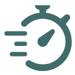 green stop watch icon