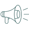 megaphone green icon