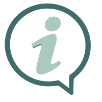 green letter I in a speech bubble