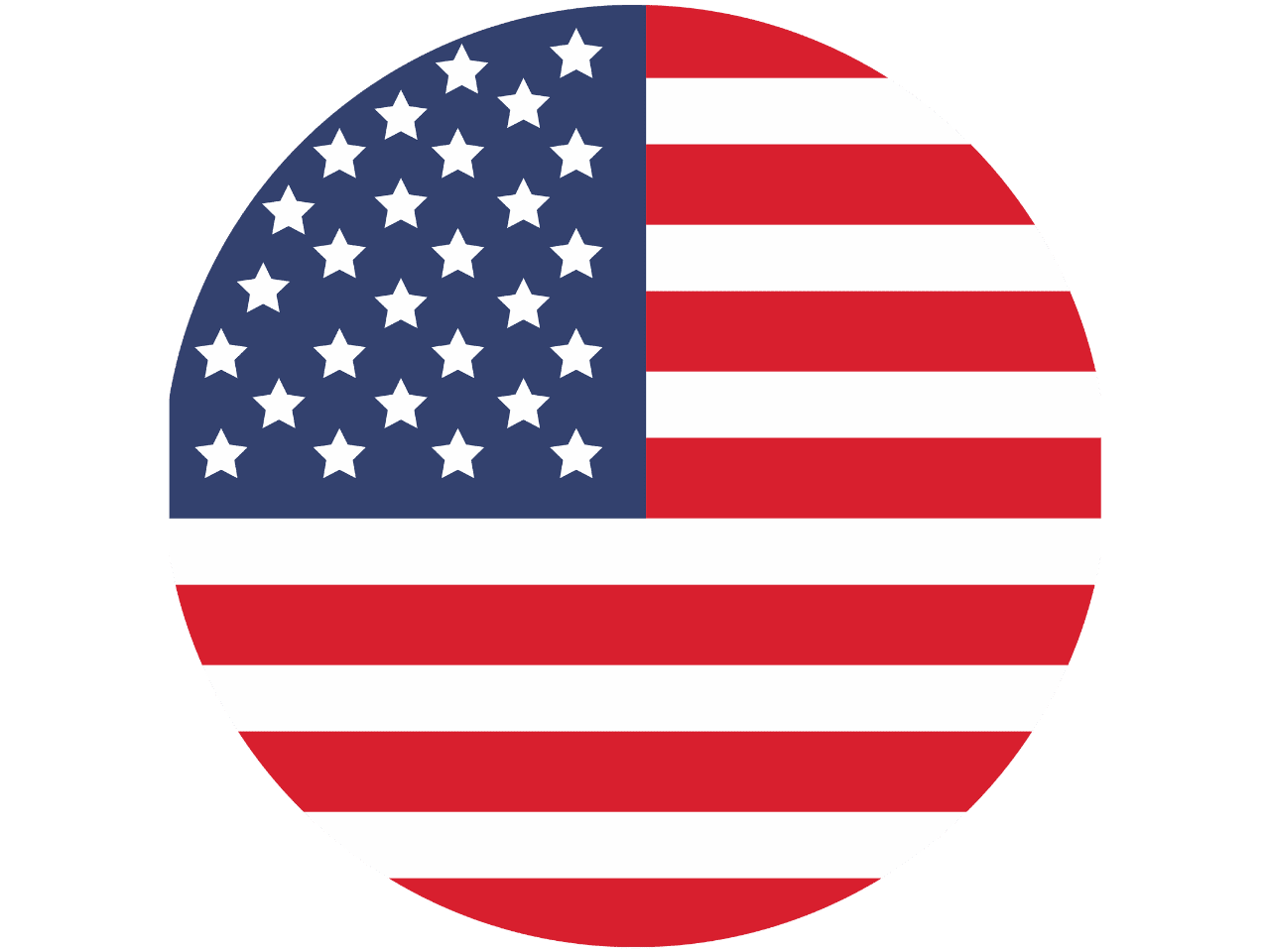 US flag in a circle