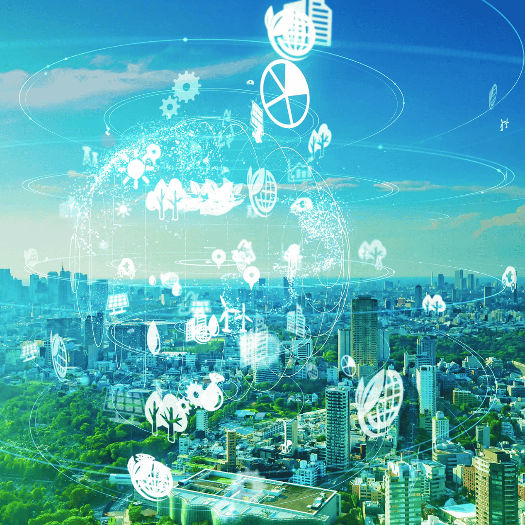 Infographic representing sustainable business