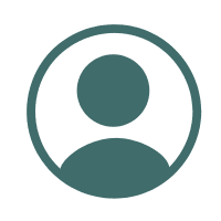 Profile icon, green person within a green circle