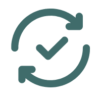 A tick in a circle, that that breaks half way around and leads to another circler tick