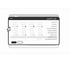 شاشة كمبيوتر تعرض تقرير التدقيق
