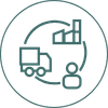 Circular Supply chain icon
