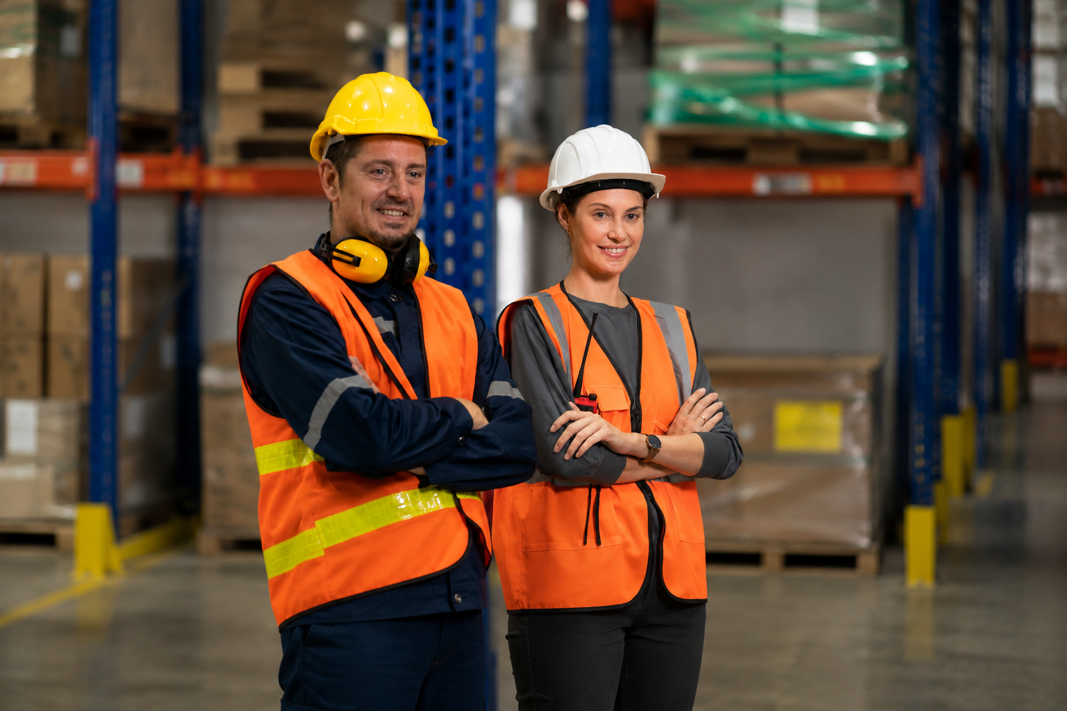 HSE workers wearing safety equipment