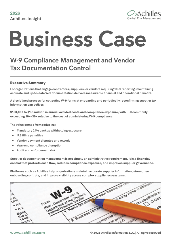 The business case for W-9 management and monitoring free download
