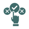 icon representing confident decision making